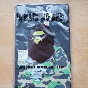A Bathing Ape Black and Green Short Sleeve Tee